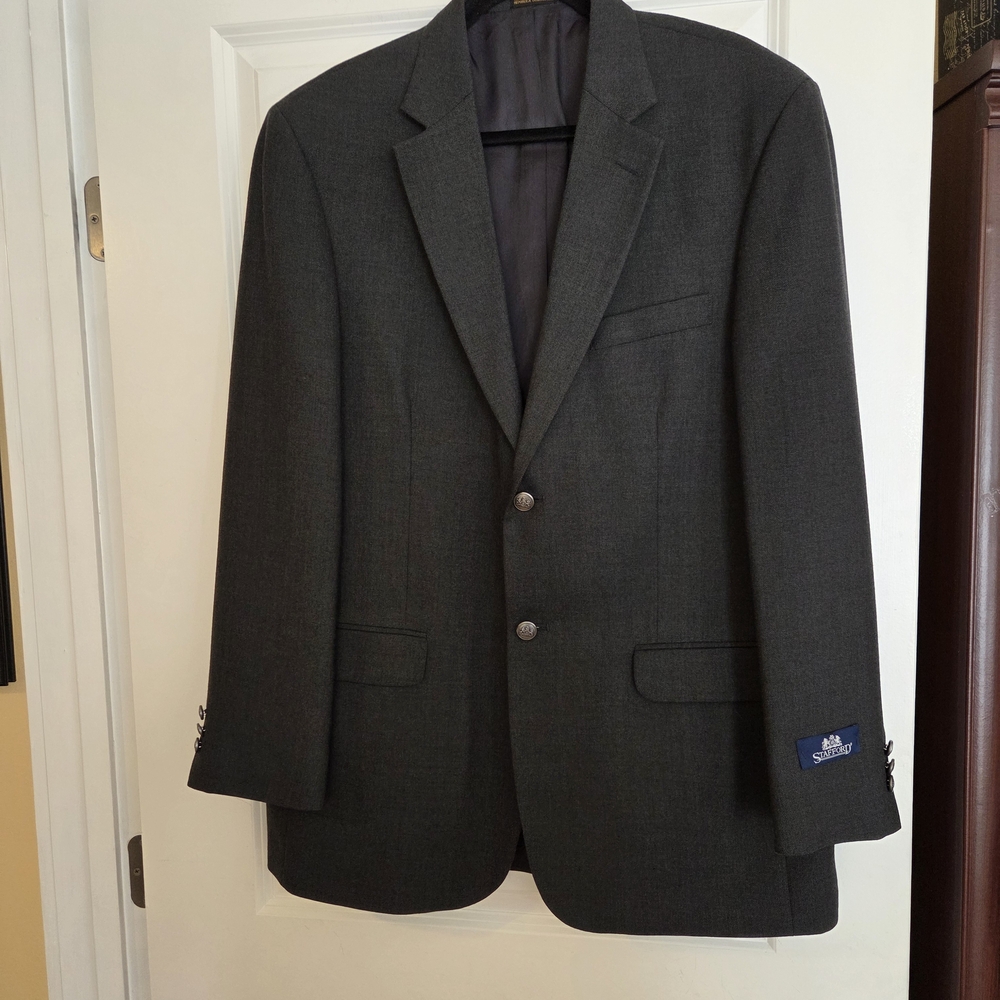 Stafford Hopsack Men's Blazer  Wool Blend Size 42L  NWT